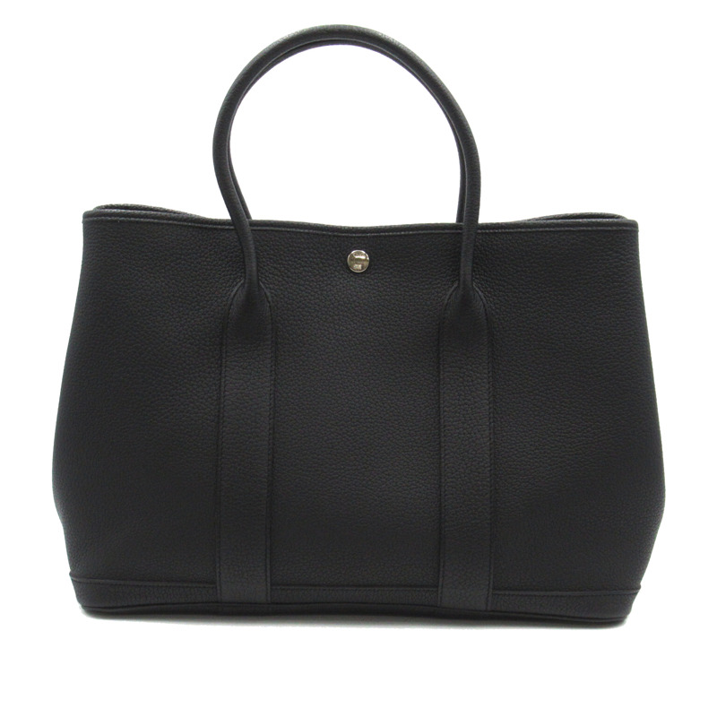 【日本直送】HERMES 花園派對 36 PM 手提包 Negonda 皮革 Noir 黑色二手女款 A SHW-1