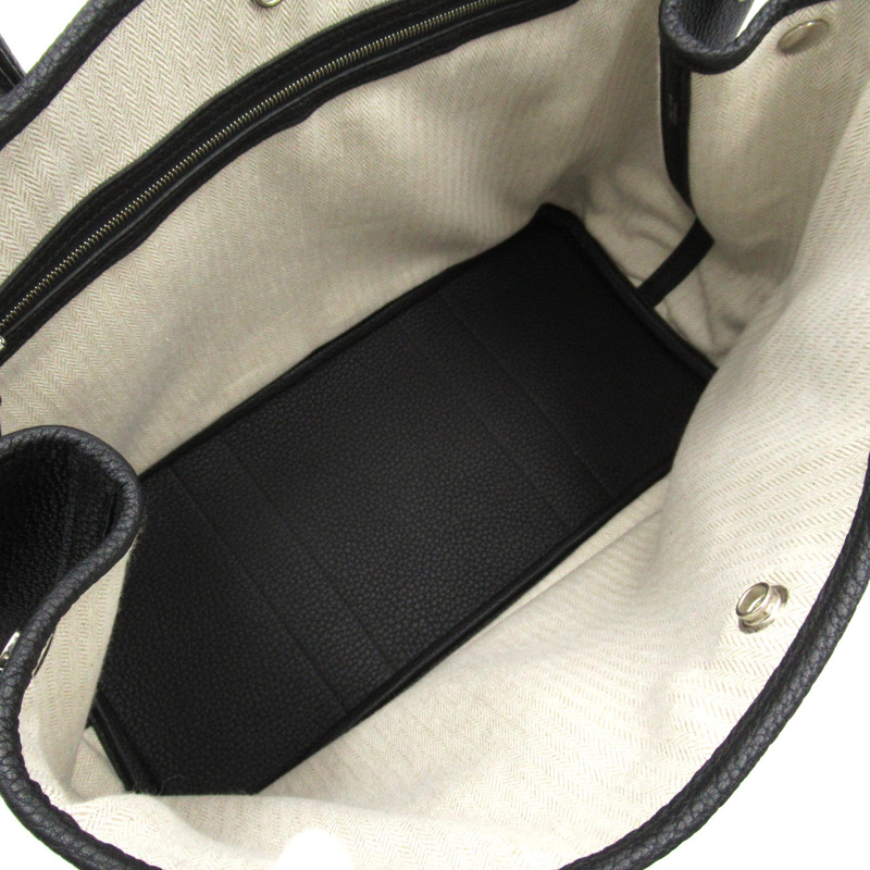 【日本直送】HERMES 花園派對 36 PM 手提包 Negonda 皮革 Noir 黑色二手女款 A SHW-5