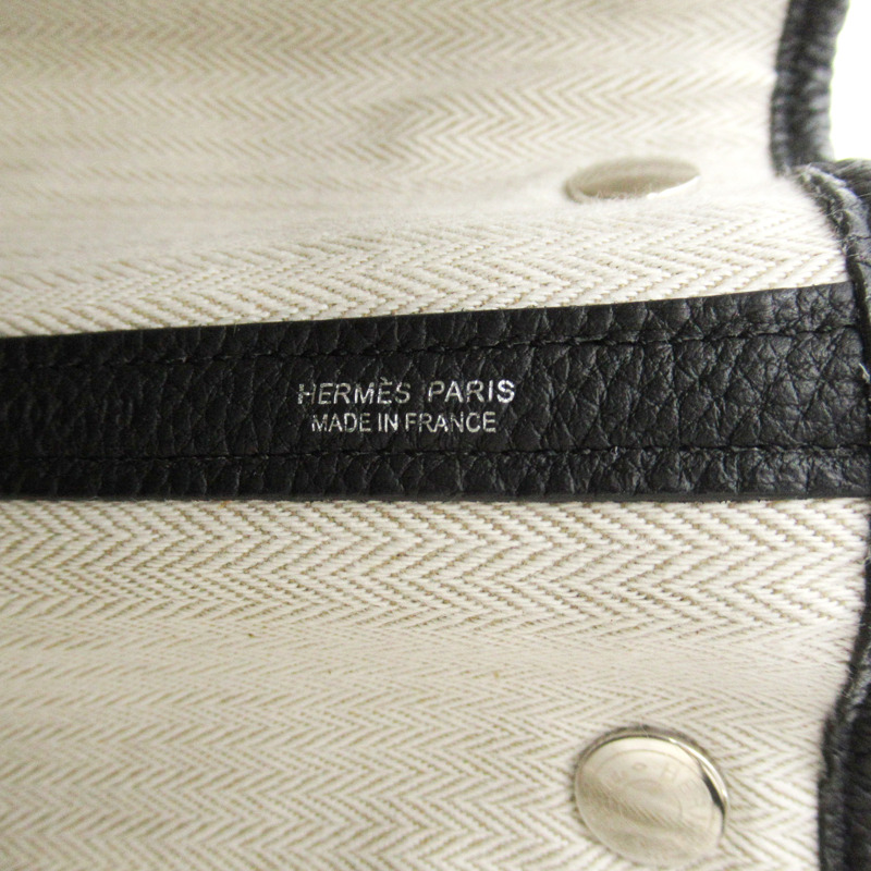 【日本直送】HERMES 花園派對 36 PM 手提包 Negonda 皮革 Noir 黑色二手女款 A SHW-7