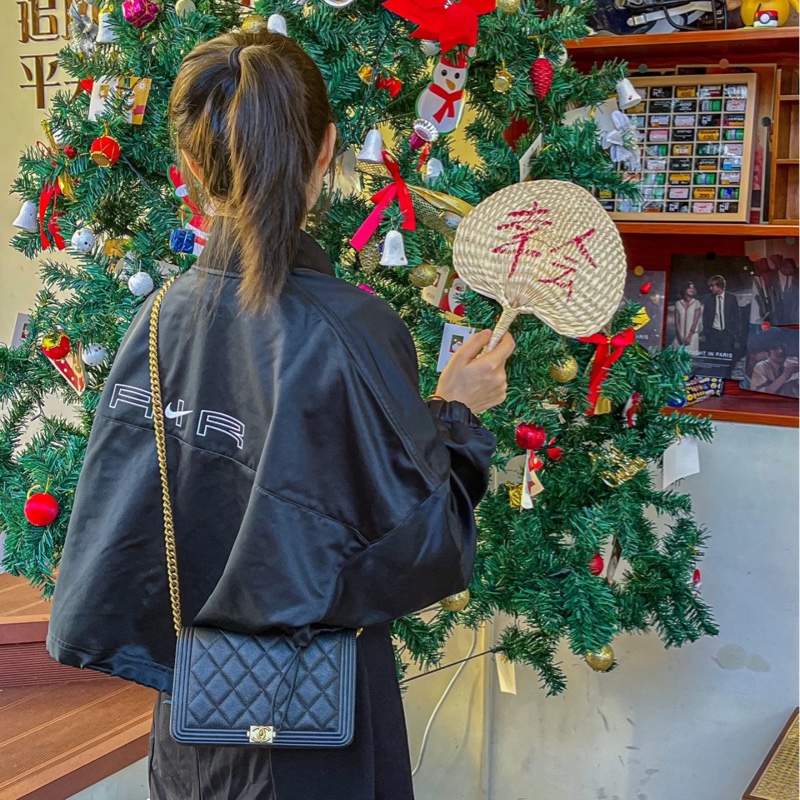 #Chanel✨95新極美品✨ boy 長夾 #斜背 #woc  香奈兒 黑色 牛皮長夾-6