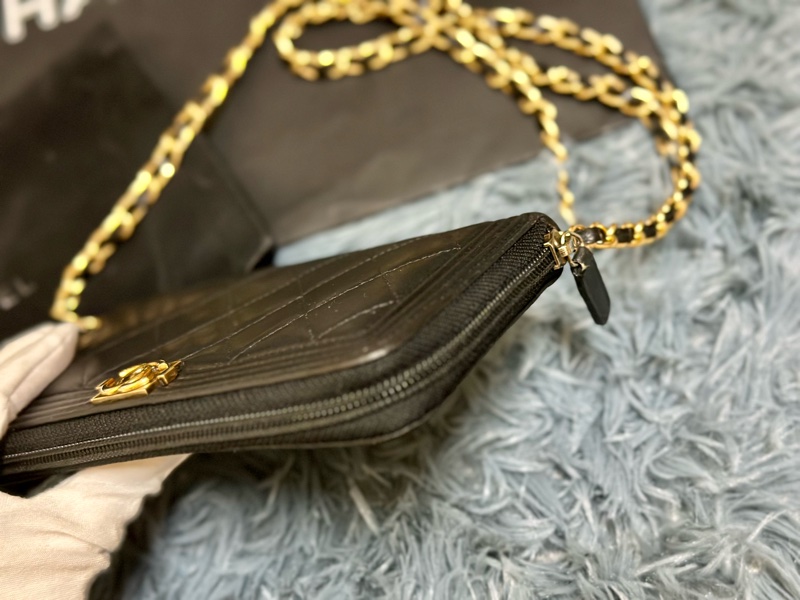 #Chanel✨95新極美品✨ boy 長夾 #斜背 #woc  香奈兒 黑色 牛皮長夾-8