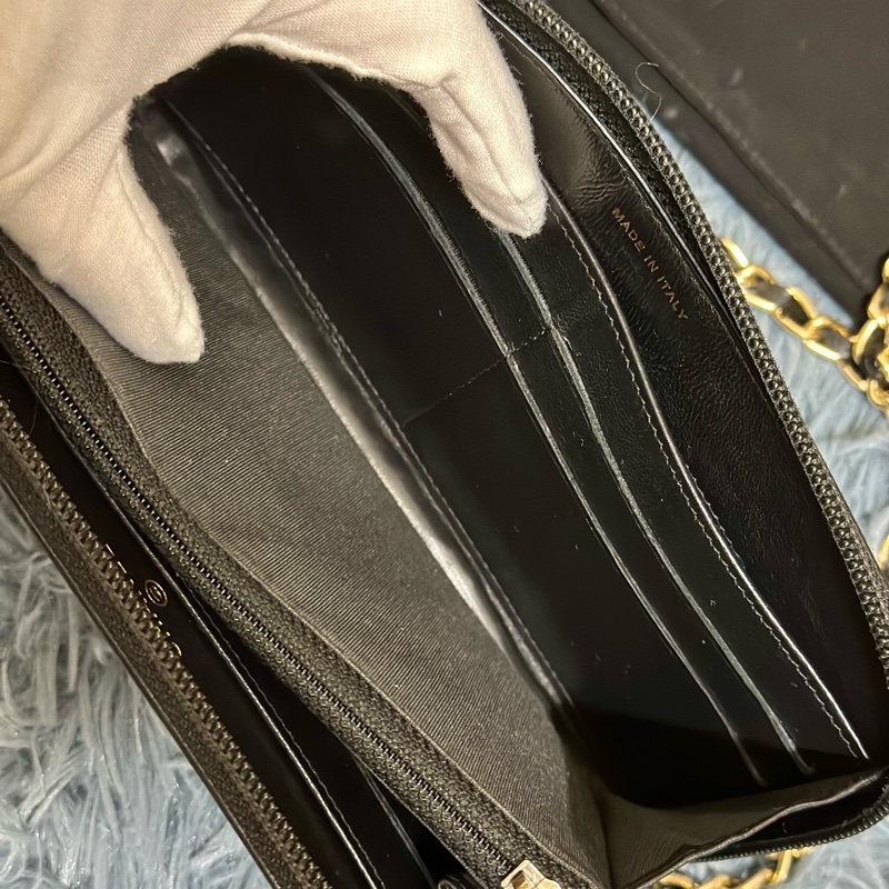 #Chanel✨95新極美品✨ boy 長夾 #斜背 #woc  香奈兒 黑色 牛皮長夾-20