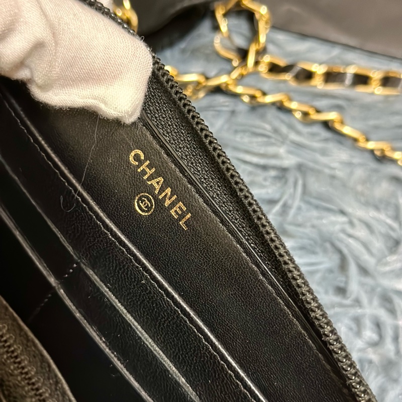 #Chanel✨95新極美品✨ boy 長夾 #斜背 #woc  香奈兒 黑色 牛皮長夾-23