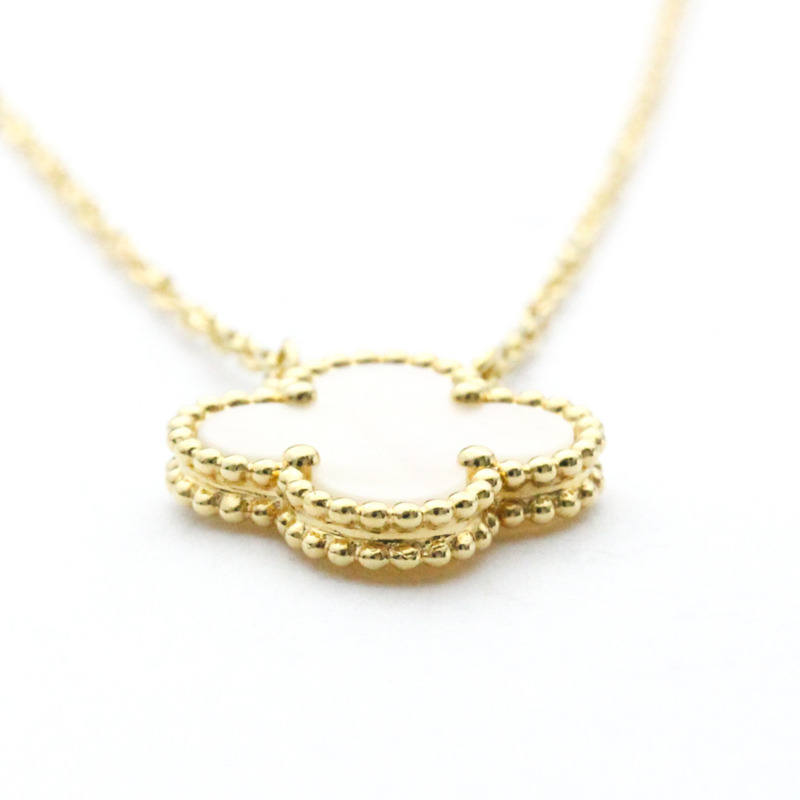 【日本直送】Van Cleef & Arpels 復古 Alhambra VCARA45900 黃金 (18K) 貝殼男士、女士時尚吊墜項鍊(金色)-3