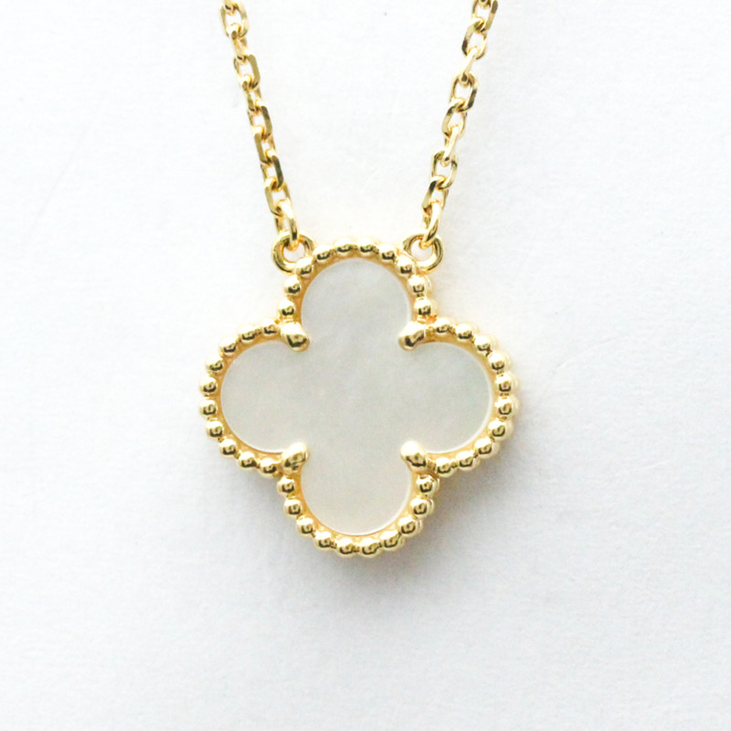 【日本直送】Van Cleef & Arpels 復古 Alhambra VCARA45900 黃金 (18K) 貝殼男士、女士時尚吊墜項鍊(金色)-4