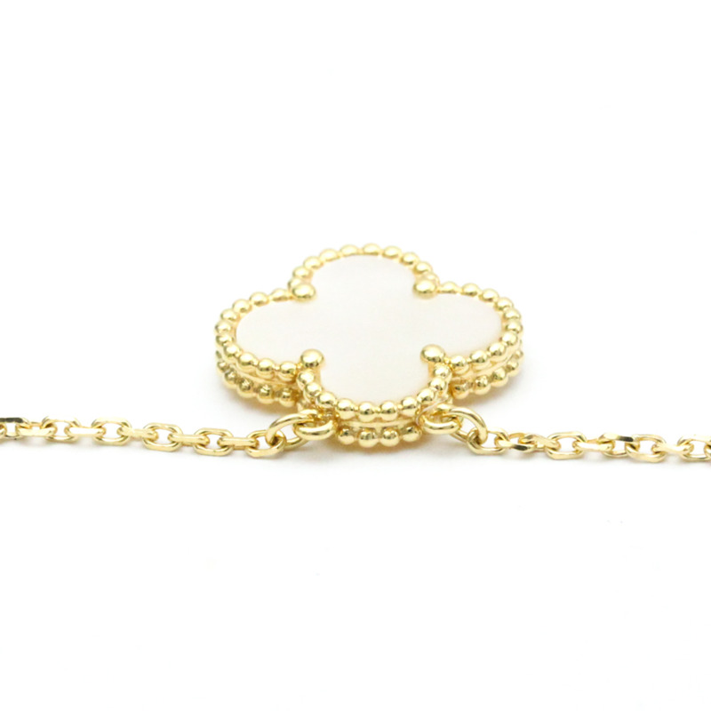 【日本直送】Van Cleef & Arpels 復古 Alhambra VCARA45900 黃金 (18K) 貝殼男士、女士時尚吊墜項鍊(金色)-5