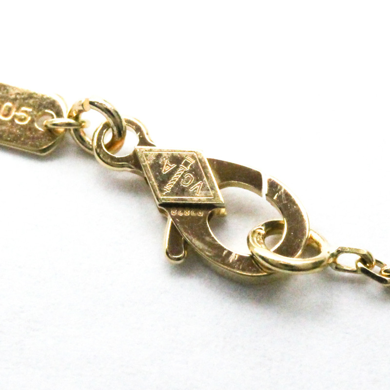 【日本直送】Van Cleef & Arpels 復古 Alhambra VCARA45900 黃金 (18K) 貝殼男士、女士時尚吊墜項鍊(金色)-6