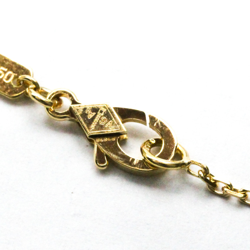 【日本直送】Van Cleef & Arpels 復古 Alhambra VCARA45900 黃金 (18K) 貝殼男士、女士時尚吊墜項鍊(金色)-8