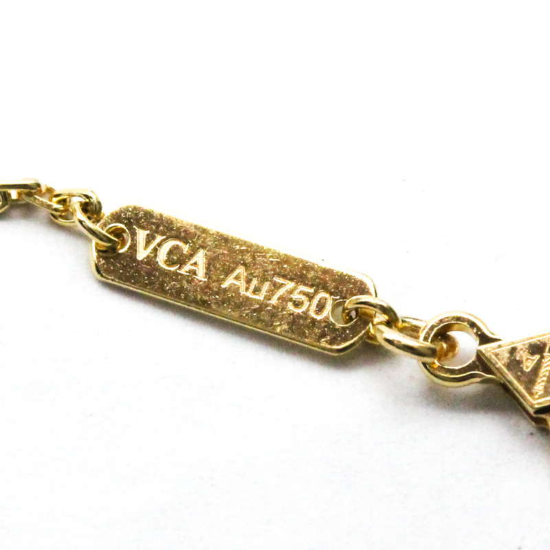 【日本直送】Van Cleef & Arpels 復古 Alhambra VCARA45900 黃金 (18K) 貝殼男士、女士時尚吊墜項鍊(金色)-9