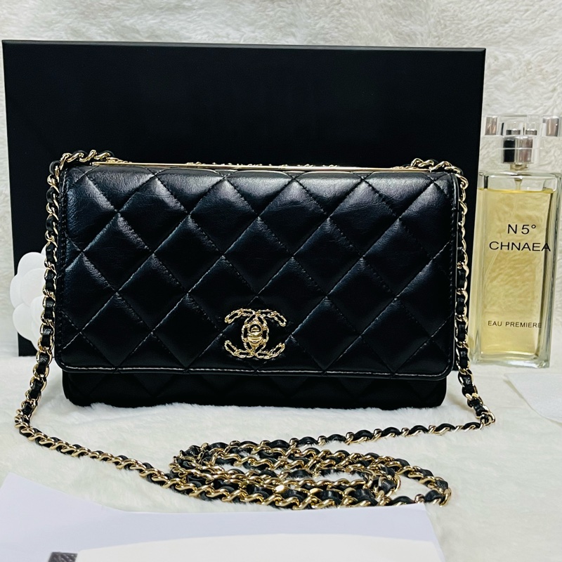 Chanel trendy woc 23s 新款皮穿鏈立體浮雕#晶片款-0