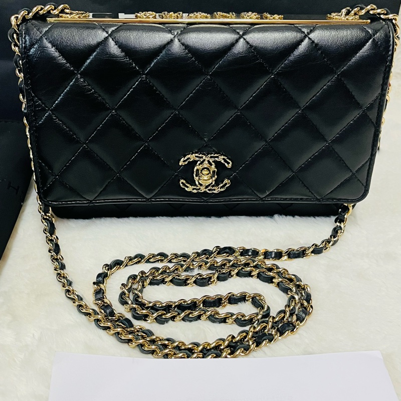 Chanel trendy woc 23s 新款皮穿鏈立體浮雕#晶片款-1