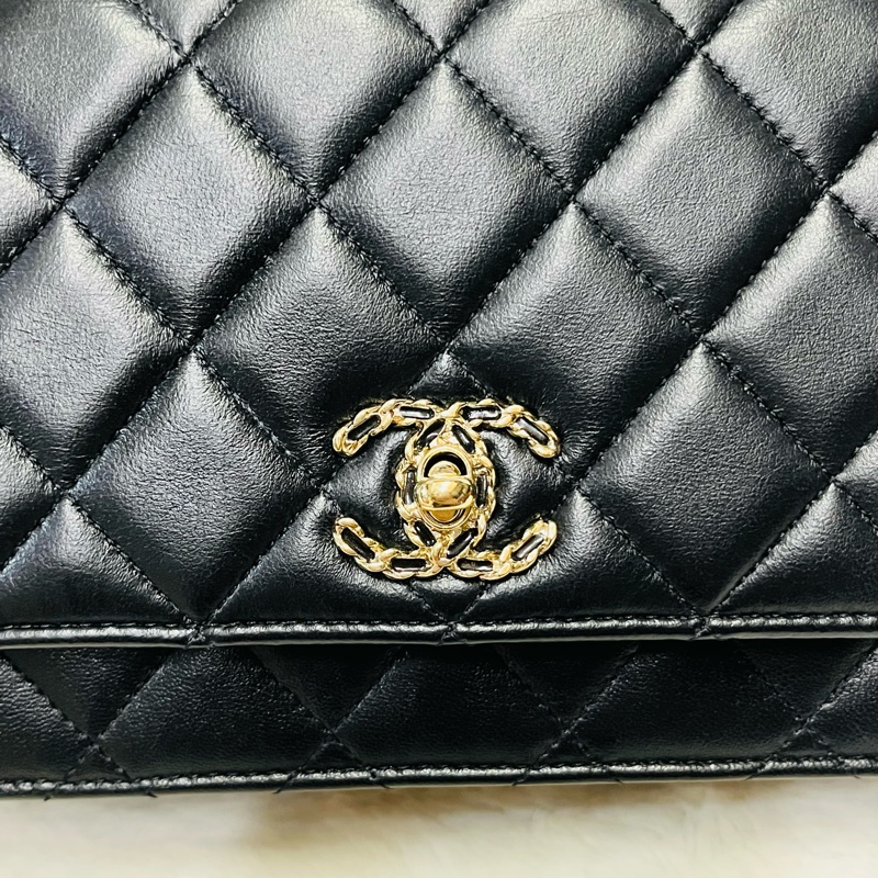 Chanel trendy woc 23s 新款皮穿鏈立體浮雕#晶片款-17
