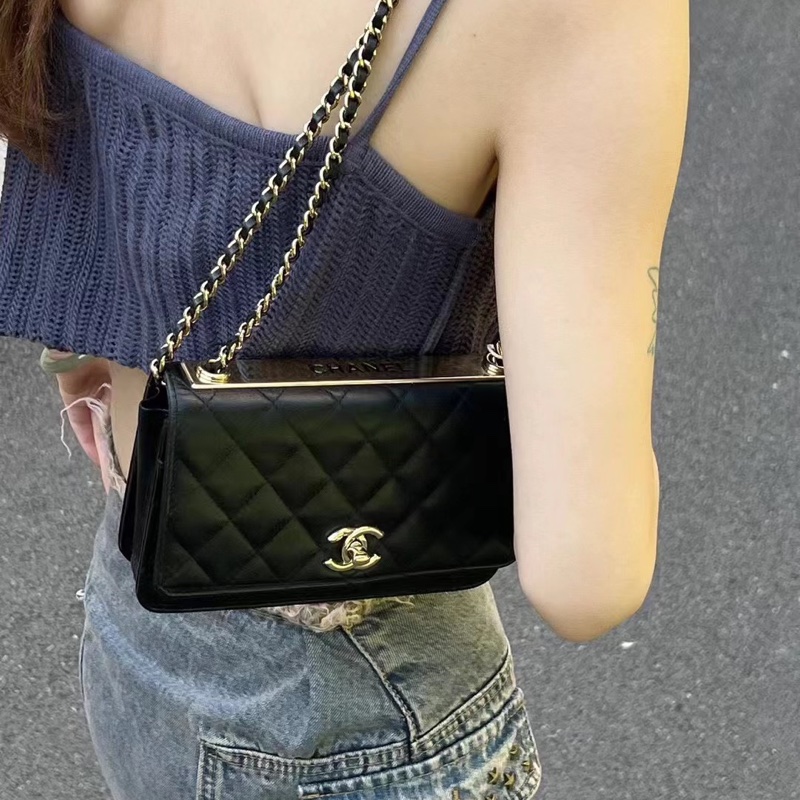 Chanel trendy woc 23s 新款皮穿鏈立體浮雕#晶片款-34