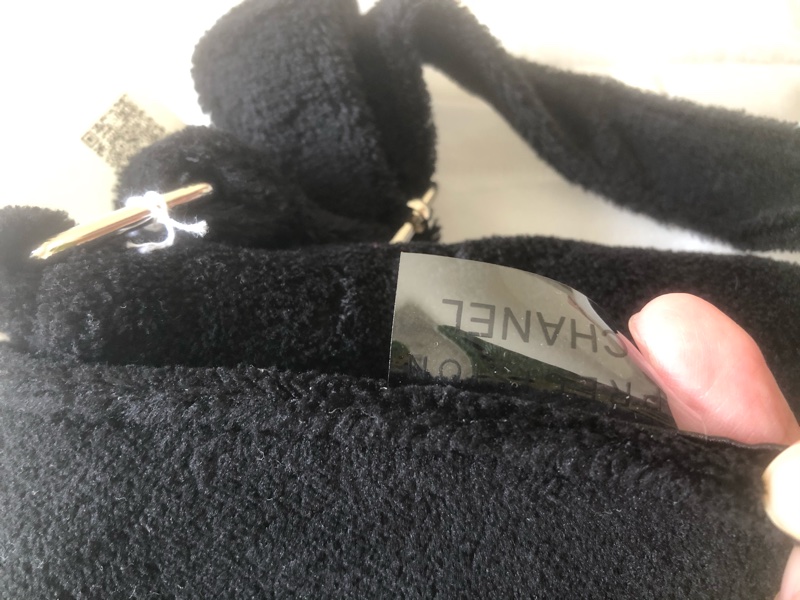 Chanel 全新毛巾包(全黑)-16