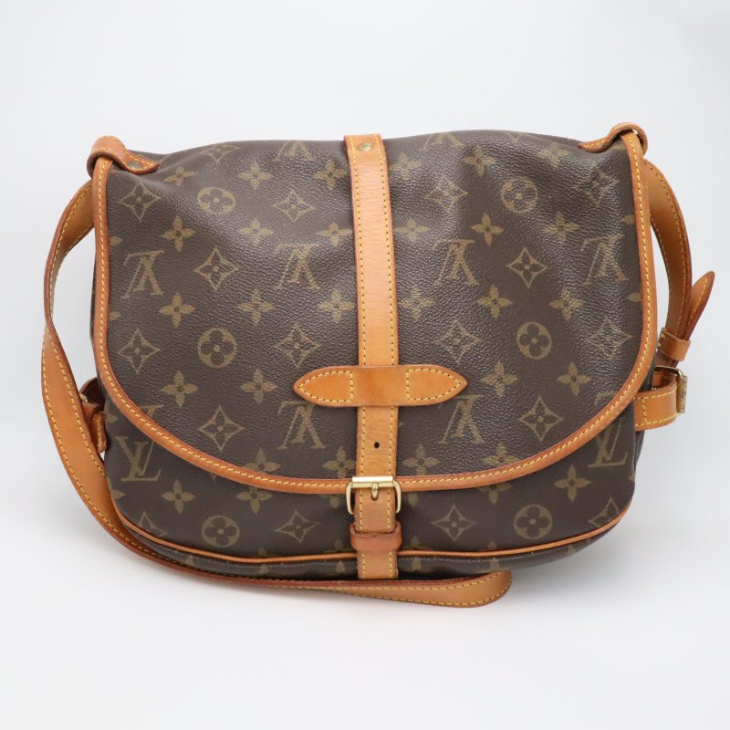 【日本直送】LOUIS VUITTON LV #0276 路易威登 原花肩背馬鞍包 Saumur 30 M42256二手-1