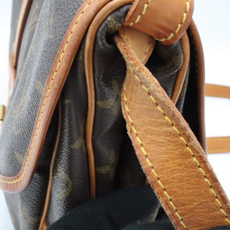 【日本直送】LOUIS VUITTON LV #0276 路易威登 原花肩背馬鞍包 Saumur 30 M42256二手-7