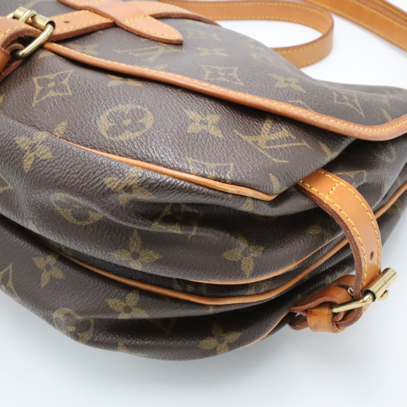 【日本直送】LOUIS VUITTON LV #0276 路易威登 原花肩背馬鞍包 Saumur 30 M42256二手-10