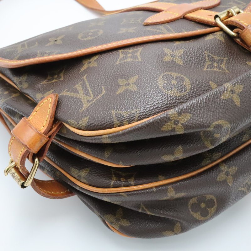 【日本直送】LOUIS VUITTON LV #0276 路易威登 原花肩背馬鞍包 Saumur 30 M42256二手-11