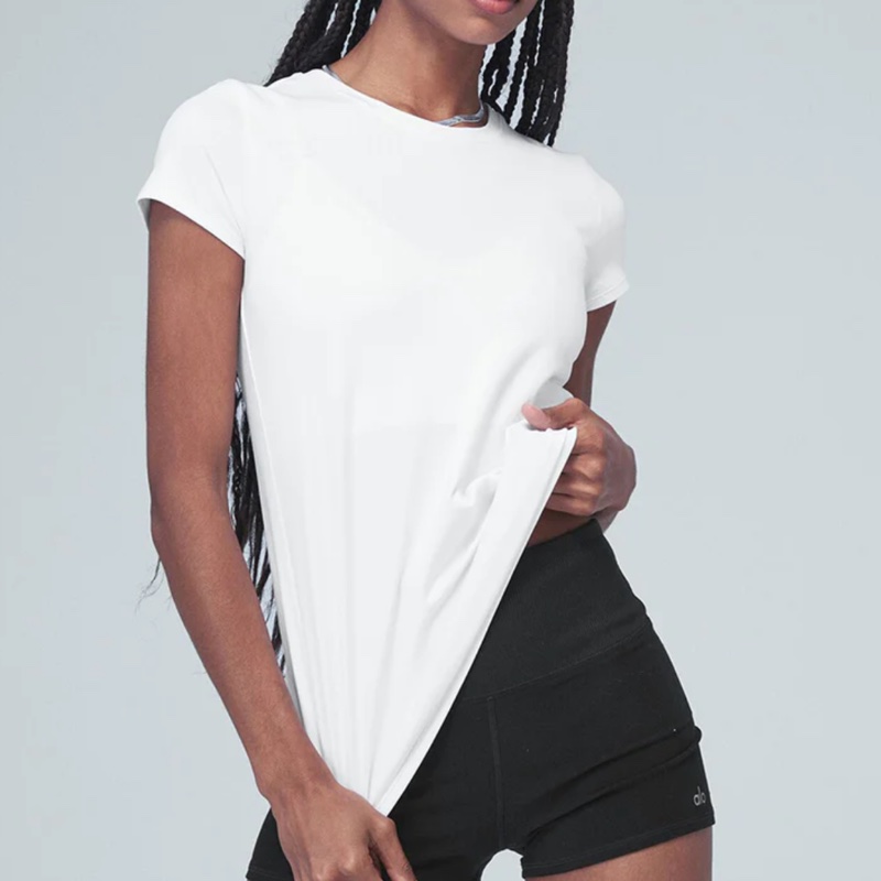 Alo yoga soft Finesse Tee 純白柔軟上衣-2
