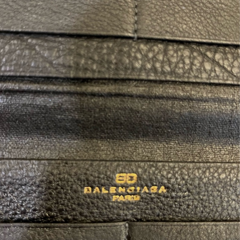 稀有古董巴黎世家Balenciaga 近全新閒置對折長夾-3