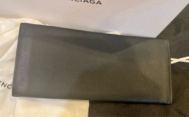 稀有古董巴黎世家Balenciaga 近全新閒置對折長夾-5