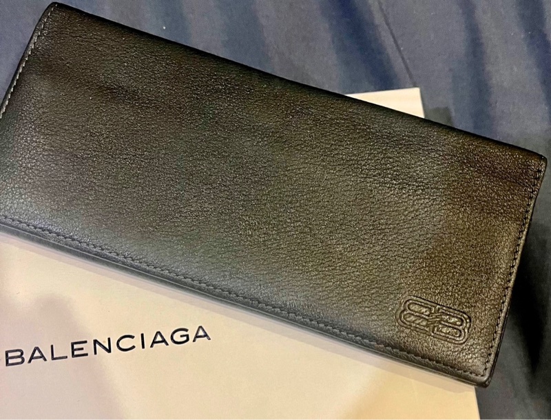 稀有古董巴黎世家Balenciaga 近全新閒置對折長夾-25