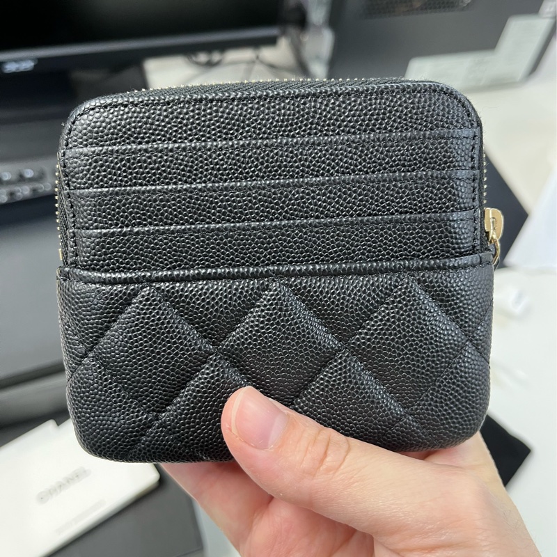 Chanel  吐司零錢包荔枝牛皮23C賽車款-15