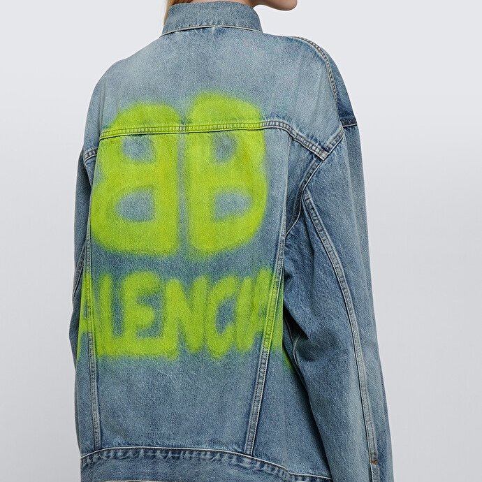 Balenciaga 中性款 OS版型丹寧牛仔布夾克 僅剩S-5