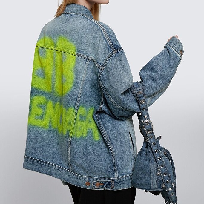 Balenciaga 中性款 OS版型丹寧牛仔布夾克 僅剩S-6