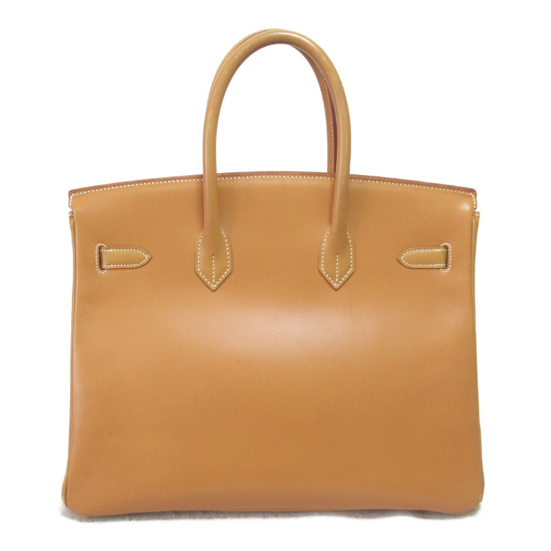 【日本直送】HERMES Birkin 35 手提包 囊 F 皮革 棕色 天然 SHW 二手-1