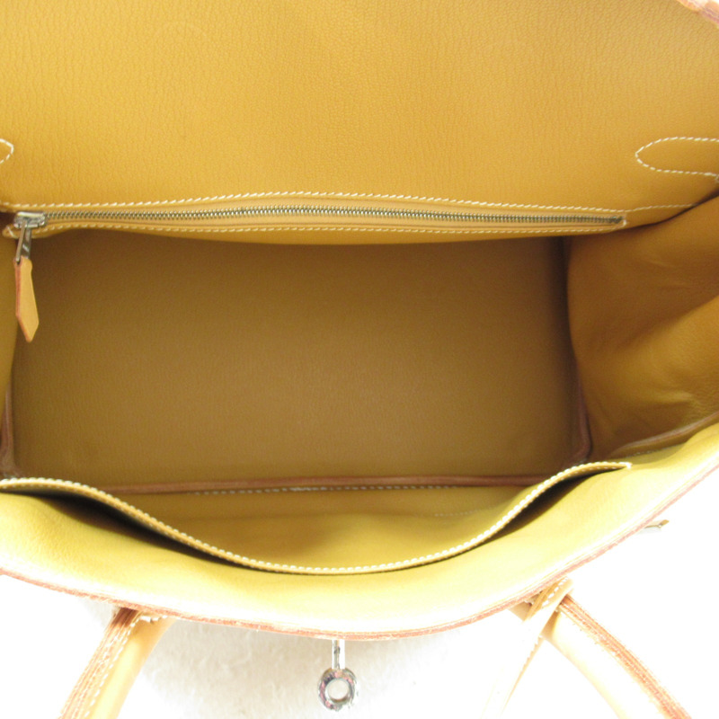 【日本直送】HERMES Birkin 35 手提包 囊 F 皮革 棕色 天然 SHW 二手-4
