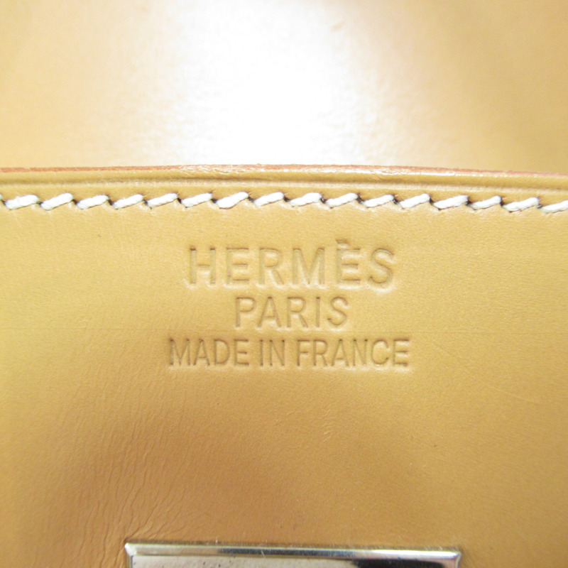 【日本直送】HERMES Birkin 35 手提包 囊 F 皮革 棕色 天然 SHW 二手-5