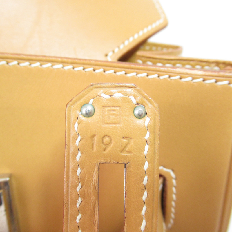 【日本直送】HERMES Birkin 35 手提包 囊 F 皮革 棕色 天然 SHW 二手-6