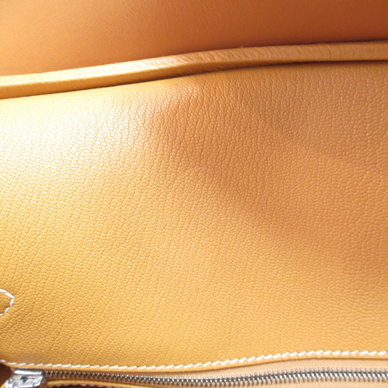 【日本直送】HERMES Birkin 35 手提包 囊 F 皮革 棕色 天然 SHW 二手-11