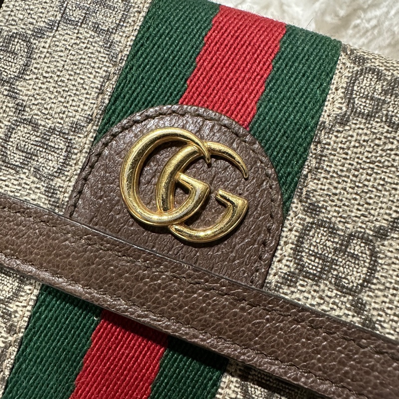 GUCCI 523173 ophidia pvc三折拉鍊零錢袋短夾-11