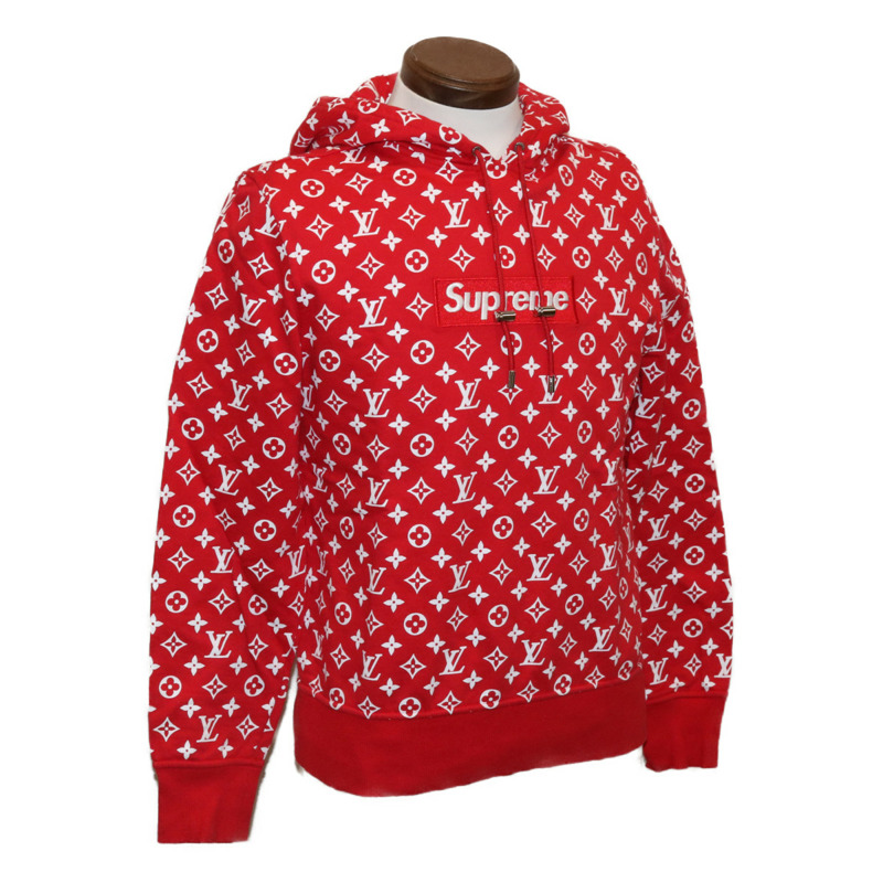 【日本直送】路易威登 Supreme Box Logo 連帽衫 紅色 XXS LV 正品 ak145-0