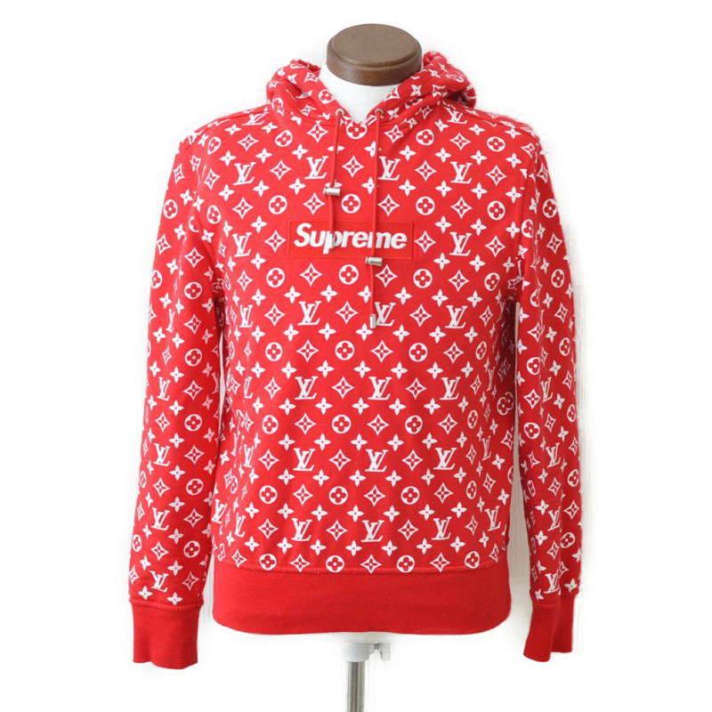 【日本直送】路易威登 Supreme Box Logo 連帽衫 紅色 XXS LV 正品 ak145-1