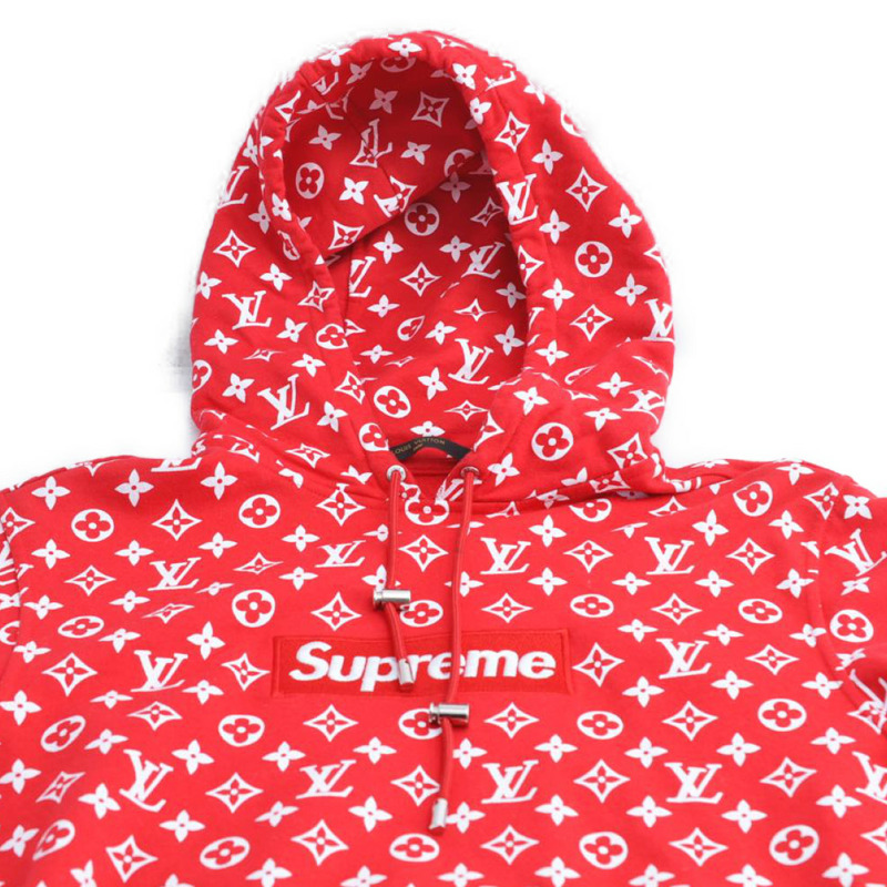 【日本直送】路易威登 Supreme Box Logo 連帽衫 紅色 XXS LV 正品 ak145-3
