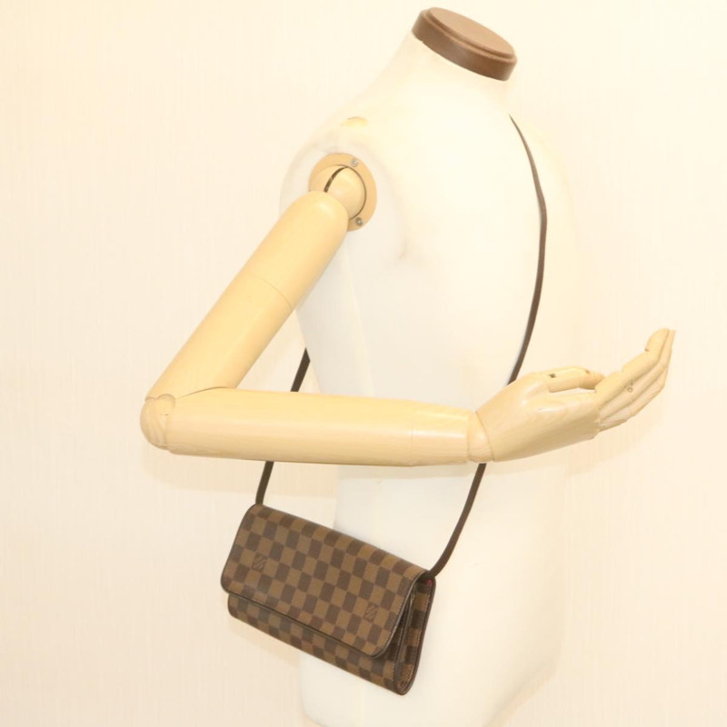 【日本直送】路易威登 Damier Ebene Pochette 雙 GM 單肩包 N51851 LV 正品 24679A-18