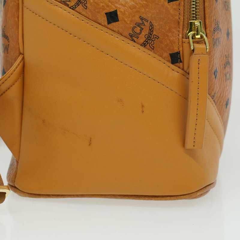 【日本直送】MCM 標誌背包 PVC 皮革 棕色 正品 ki2560-6