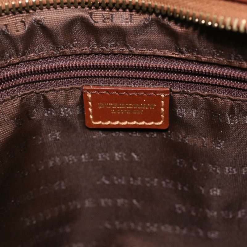 【日本直送】BURBERRY Nova 格紋手提包 PVC 皮革米色 T-02-1 正品 yk5916-17