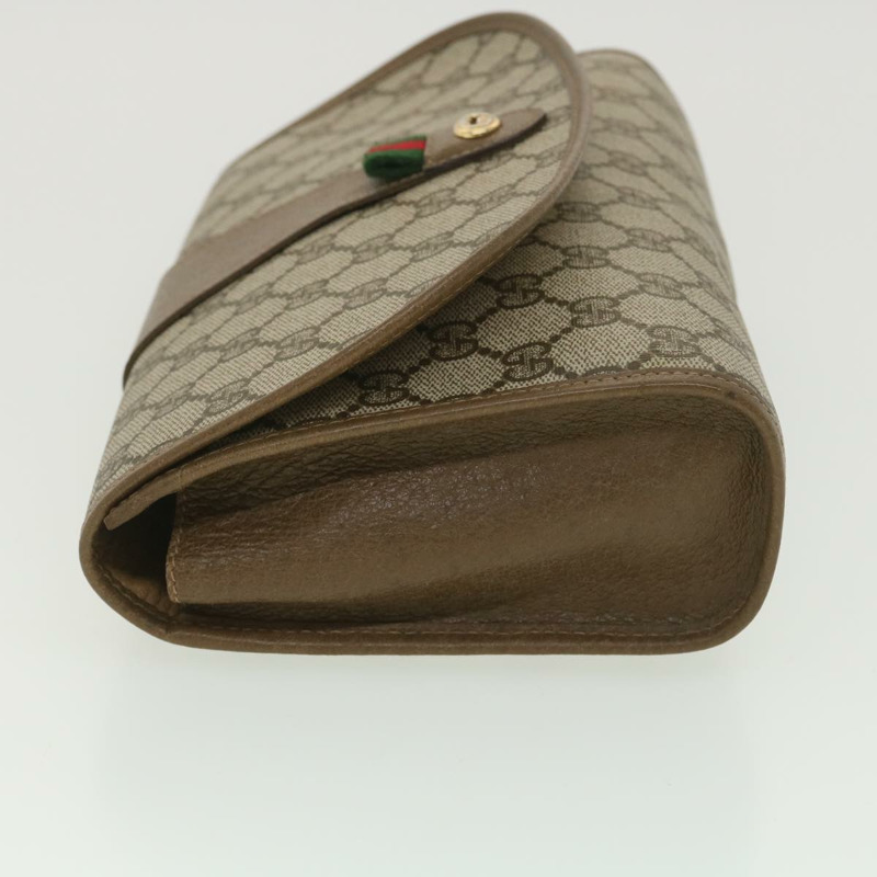 【日本直送】GUCCI GG 帆布 Web Sherry Line 手拿包米色紅綠 89.01.030 正品 38628-3