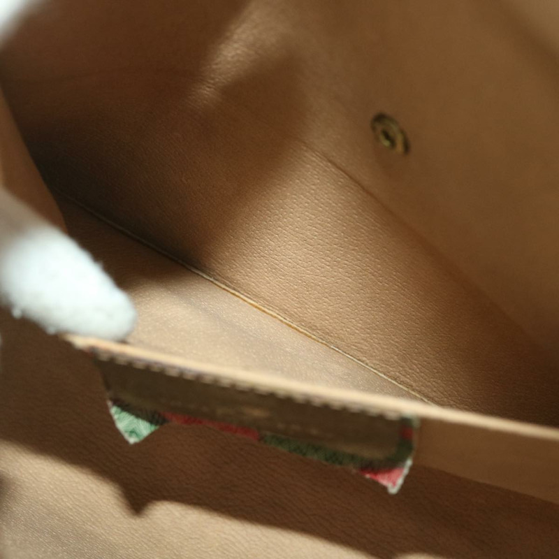 【日本直送】GUCCI GG 帆布 Web Sherry Line 手拿包米色紅綠 89.01.030 正品 38628-10