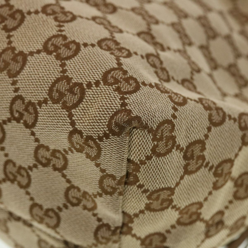 【日本直送】GUCCI GG 帆布流蘇竹節手提包米色棕色 218780 正品 tb616-10