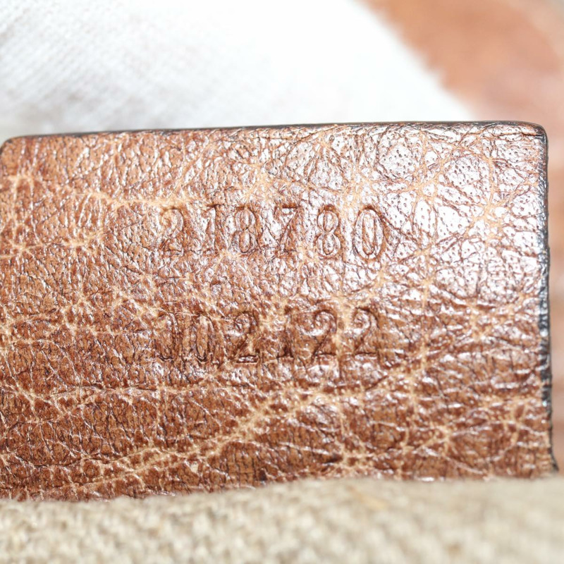 【日本直送】GUCCI GG 帆布流蘇竹節手提包米色棕色 218780 正品 tb616-20