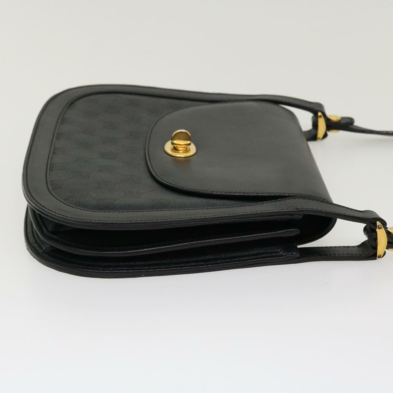 【日本直送】GUCCI GG 帆布轉鎖單肩包塗層帆布黑色正品 yk6991B-3