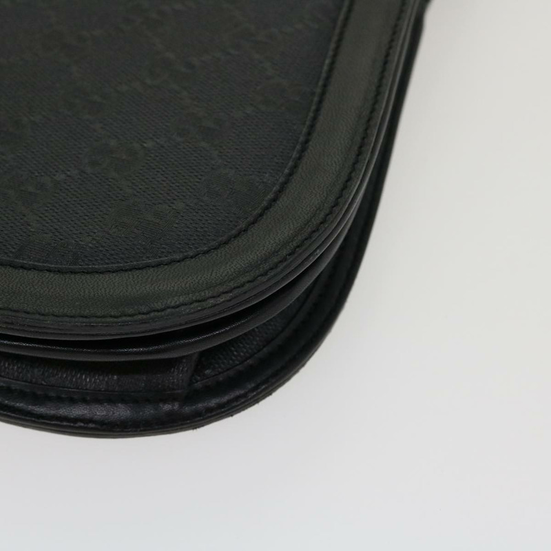 【日本直送】GUCCI GG 帆布轉鎖單肩包塗層帆布黑色正品 yk6991B-8