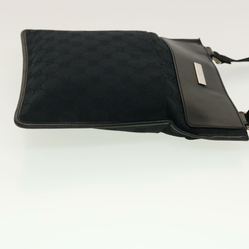 【日本直送】GUCCI GG 帆布扁平單肩包 黑色 0348 正品 ki2992-3
