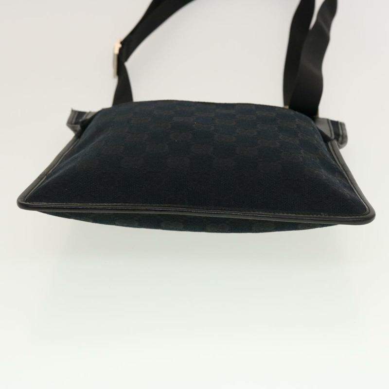 【日本直送】GUCCI GG 帆布扁平單肩包 黑色 0348 正品 ki2992-4