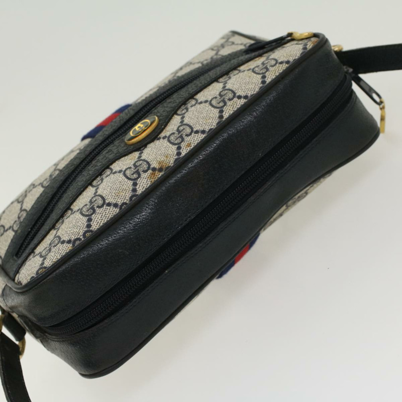 【日本直送】GUCCI GG 帆布雪莉線單肩包海軍紅 68 02 004 正品 43675-5